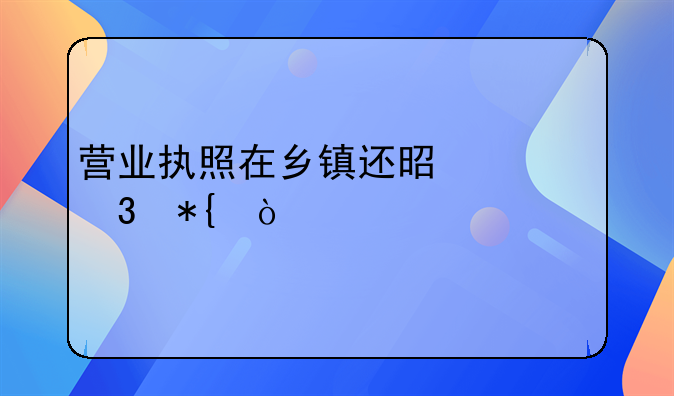 營業(yè)執(zhí)照在鄉(xiāng)鎮(zhèn)還是市里辦？